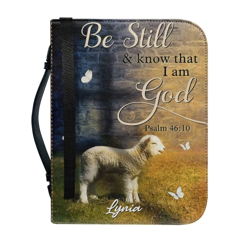 Christianartbag Bible Cover, Be Still and Know That I Am God Bible Cover, Personalized Bible Cover, Warrior of God Bible Cover, Christian Gifts, CAB01100124.