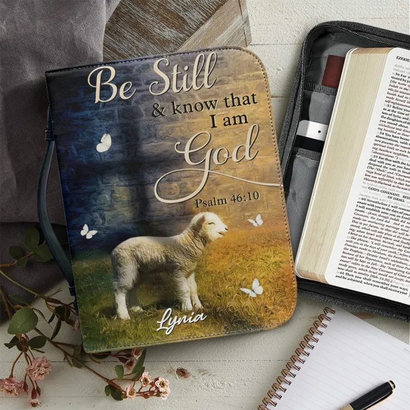 Christianartbag Bible Cover, Be Still and Know That I Am God Bible Cover, Personalized Bible Cover, Warrior of God Bible Cover, Christian Gifts, CAB01100124.
