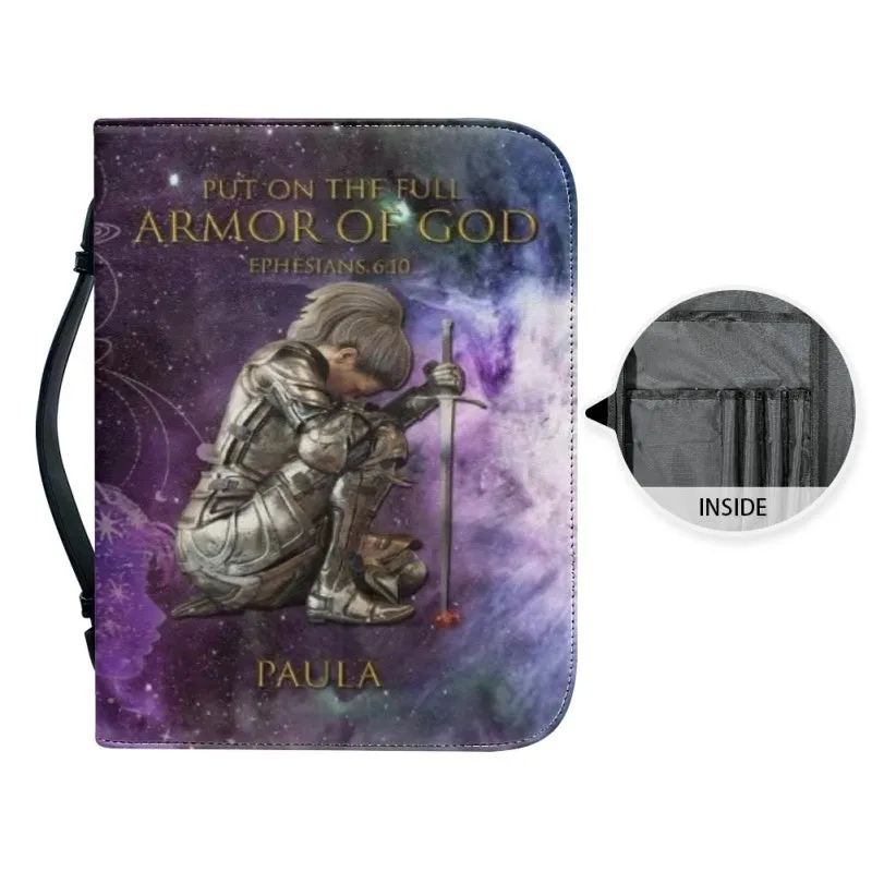 Christianartbag Bible Cover, Cosmic Armor of God Bible Cover with Personalization Option, CAB01180124.
