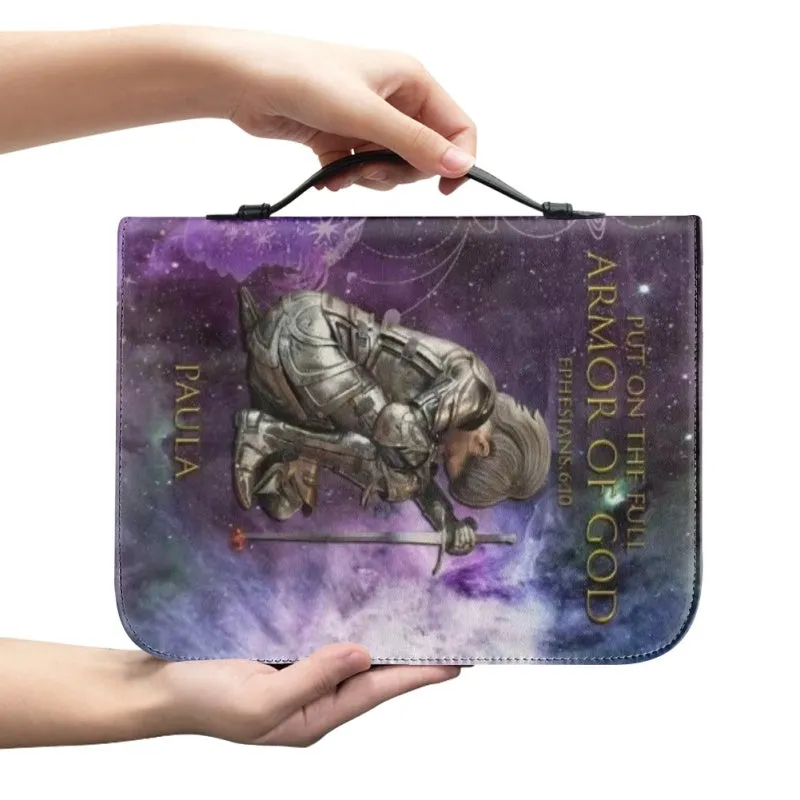 Christianartbag Bible Cover, Cosmic Armor of God Bible Cover with Personalization Option, CAB01180124.