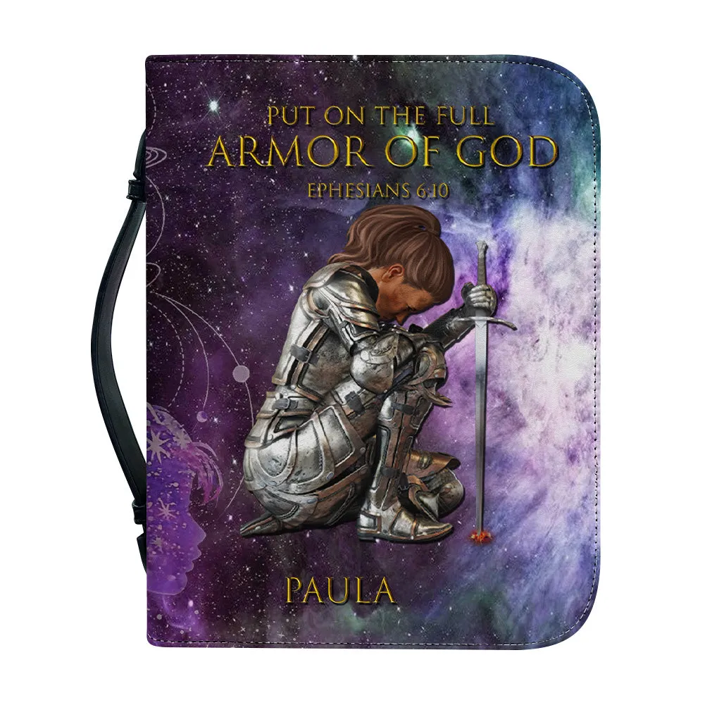 Christianartbag Bible Cover, Cosmic Armor of God Bible Cover with Personalization Option, CAB01180124.