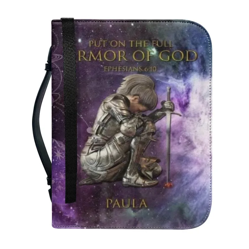 Christianartbag Bible Cover, Cosmic Armor of God Bible Cover with Personalization Option, CAB01180124.