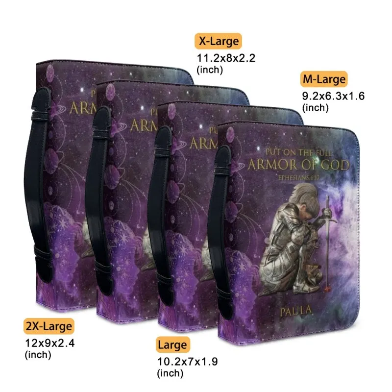 Christianartbag Bible Cover, Cosmic Armor of God Bible Cover with Personalization Option, CAB01180124.