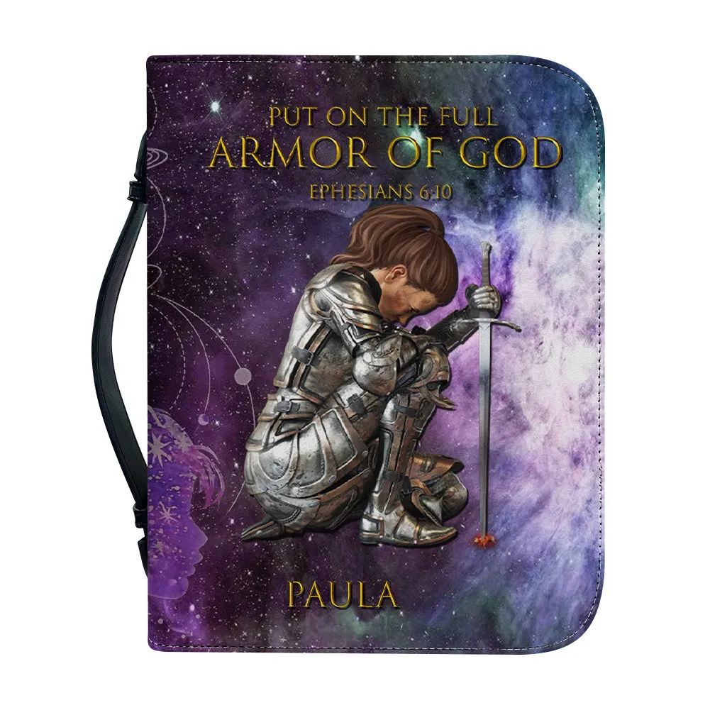 Christianartbag Bible Cover, Cosmic Armor of God Bible Cover with Personalization Option, CAB01180124.