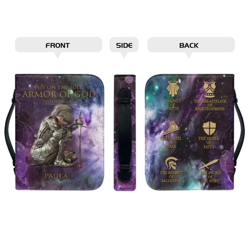 Christianartbag Bible Cover, Cosmic Armor of God Bible Cover with Personalization Option, CAB01180124.