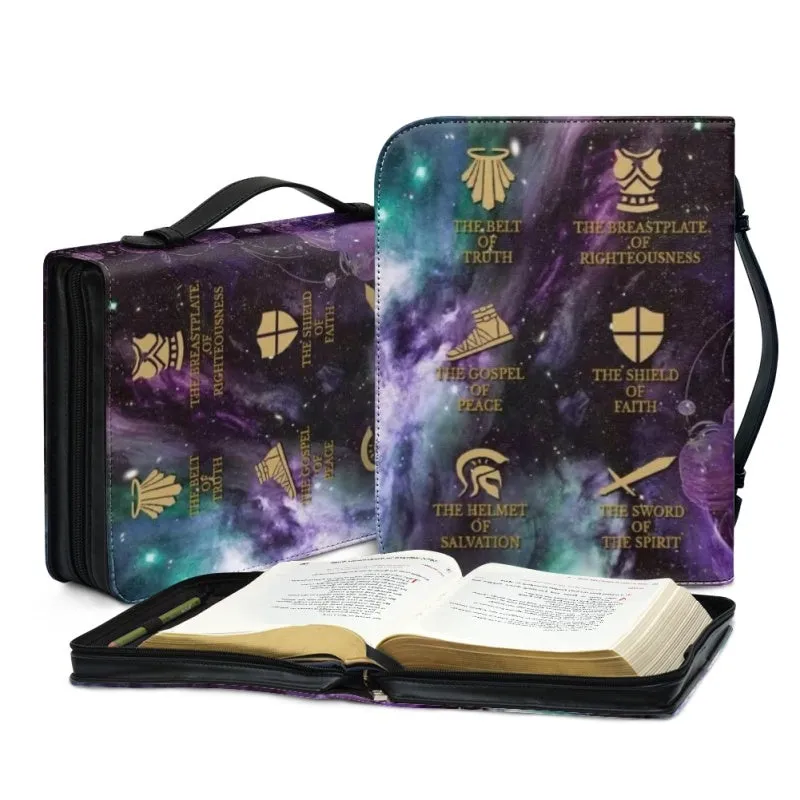Christianartbag Bible Cover, Cosmic Armor of God Bible Cover with Personalization Option, CAB01180124.