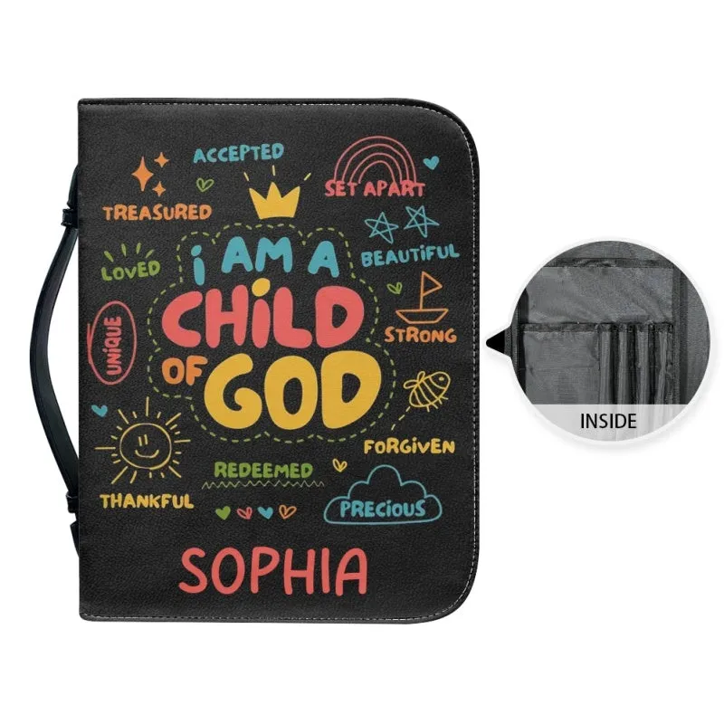 Christianartbag Bible Cover, I Am Child Of GOD Bible Cover, Personalized Bible Cover, Bible Cover For Children, Christian Gifts, CAB02060124.