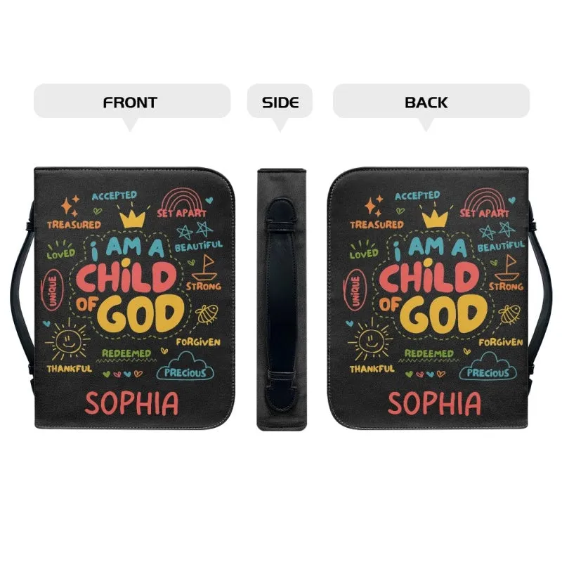 Christianartbag Bible Cover, I Am Child Of GOD Bible Cover, Personalized Bible Cover, Bible Cover For Children, Christian Gifts, CAB02060124.