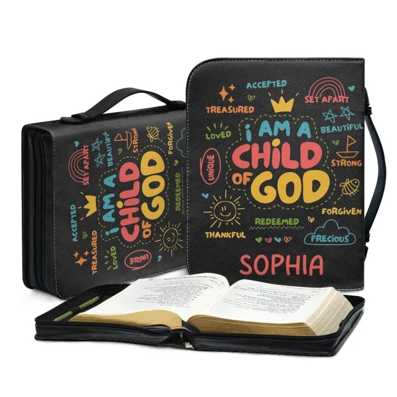 Christianartbag Bible Cover, I Am Child Of GOD Bible Cover, Personalized Bible Cover, Bible Cover For Children, Christian Gifts, CAB02060124.