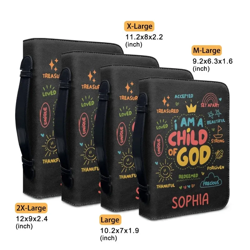 Christianartbag Bible Cover, I Am Child Of GOD Bible Cover, Personalized Bible Cover, Bible Cover For Children, Christian Gifts, CAB02060124.