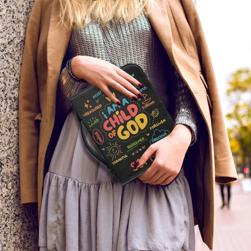 Christianartbag Bible Cover, I Am Child Of GOD Bible Cover, Personalized Bible Cover, Bible Cover For Children, Christian Gifts, CAB02060124.