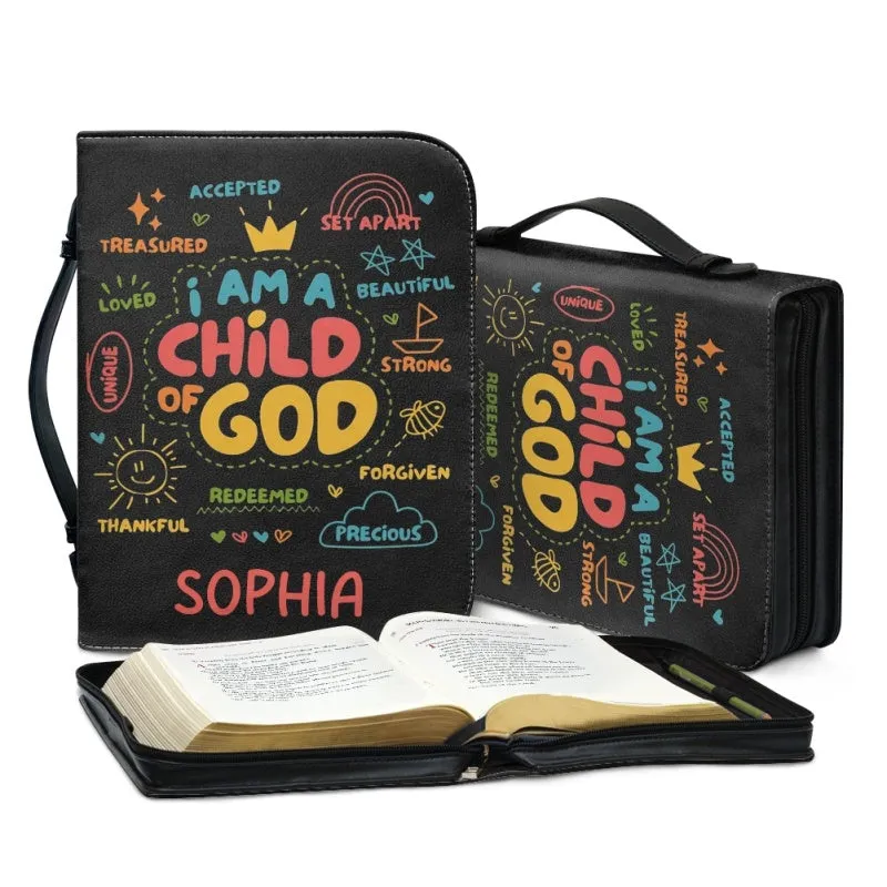 Christianartbag Bible Cover, I Am Child Of GOD Bible Cover, Personalized Bible Cover, Bible Cover For Children, Christian Gifts, CAB02060124.