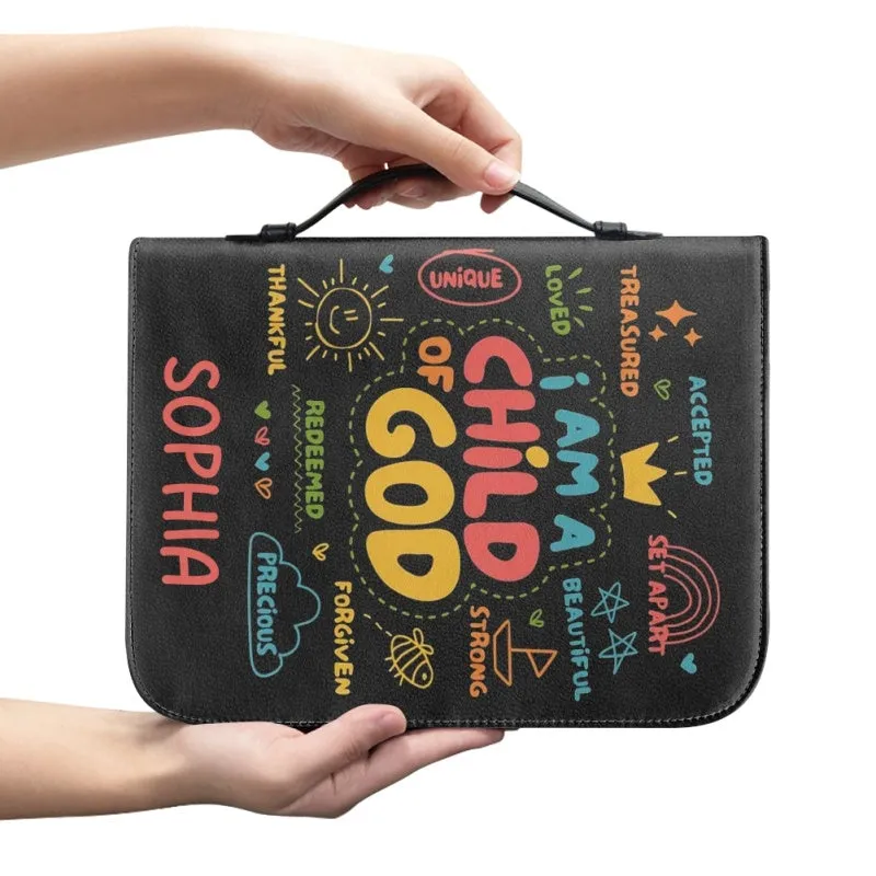 Christianartbag Bible Cover, I Am Child Of GOD Bible Cover, Personalized Bible Cover, Bible Cover For Children, Christian Gifts, CAB02060124.