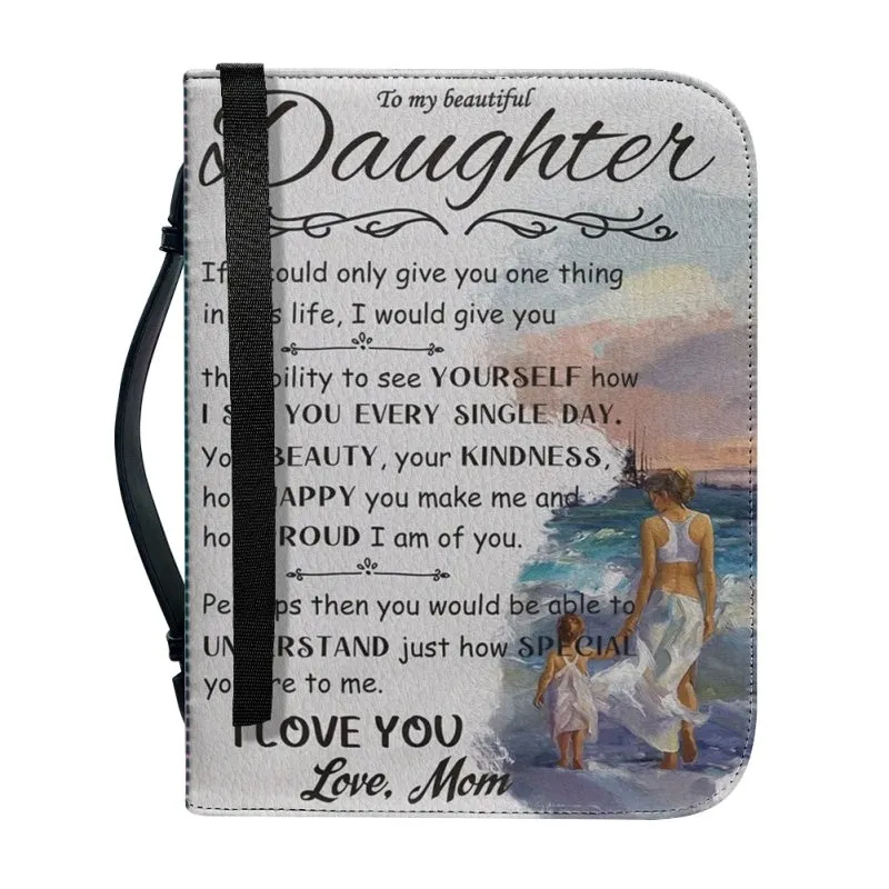 Christianartbag Bible Cover, To My Daughter From Mom Bible Cover, Personalized Bible Cover, Art Design Bible Cover, Christian Gifts, CAB004071223.