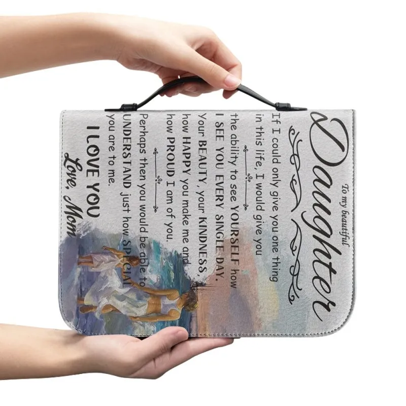 Christianartbag Bible Cover, To My Daughter From Mom Bible Cover, Personalized Bible Cover, Art Design Bible Cover, Christian Gifts, CAB004071223.