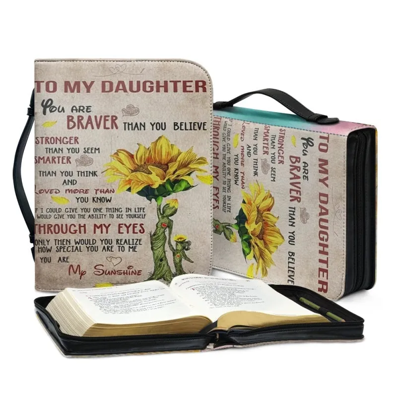 Christianartbag Bible Cover, To My Daughter From Mom Bible Cover, Personalized Bible Cover, Art Design Bible Cover, Christian Gifts, CAB20071223.