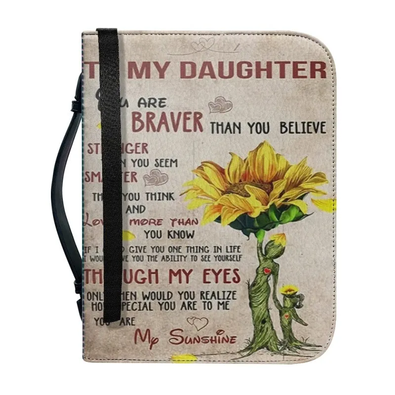 Christianartbag Bible Cover, To My Daughter From Mom Bible Cover, Personalized Bible Cover, Art Design Bible Cover, Christian Gifts, CAB20071223.