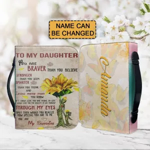 Christianartbag Bible Cover, To My Daughter From Mom Bible Cover, Personalized Bible Cover, Art Design Bible Cover, Christian Gifts, CAB20071223.