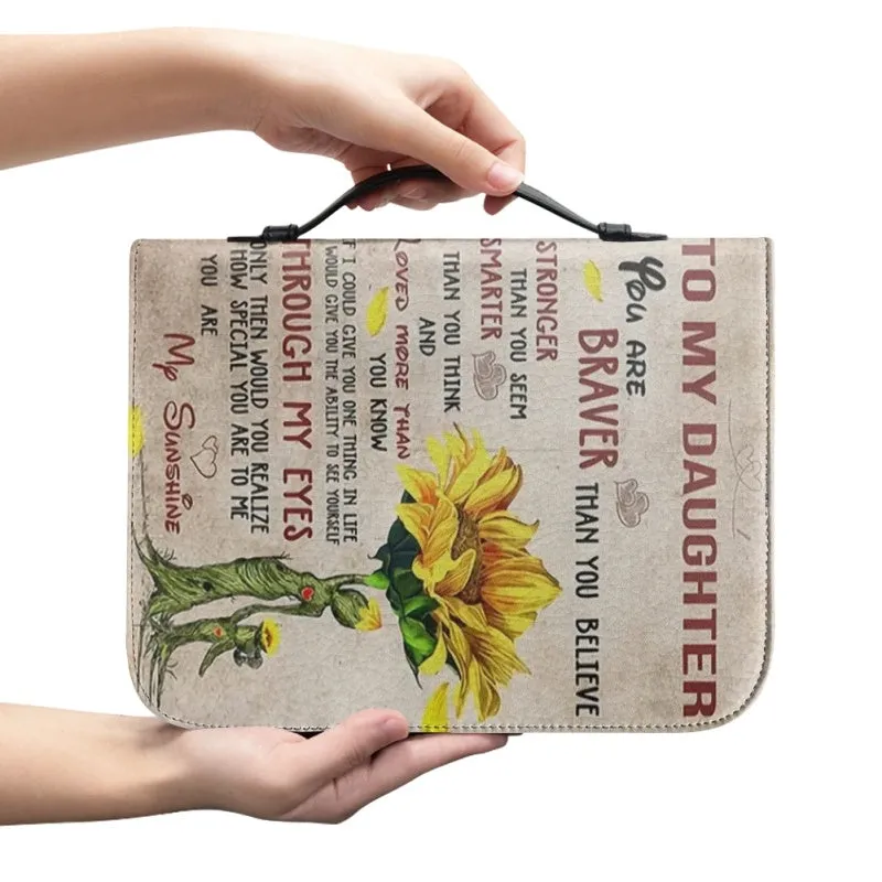 Christianartbag Bible Cover, To My Daughter From Mom Bible Cover, Personalized Bible Cover, Art Design Bible Cover, Christian Gifts, CAB20071223.