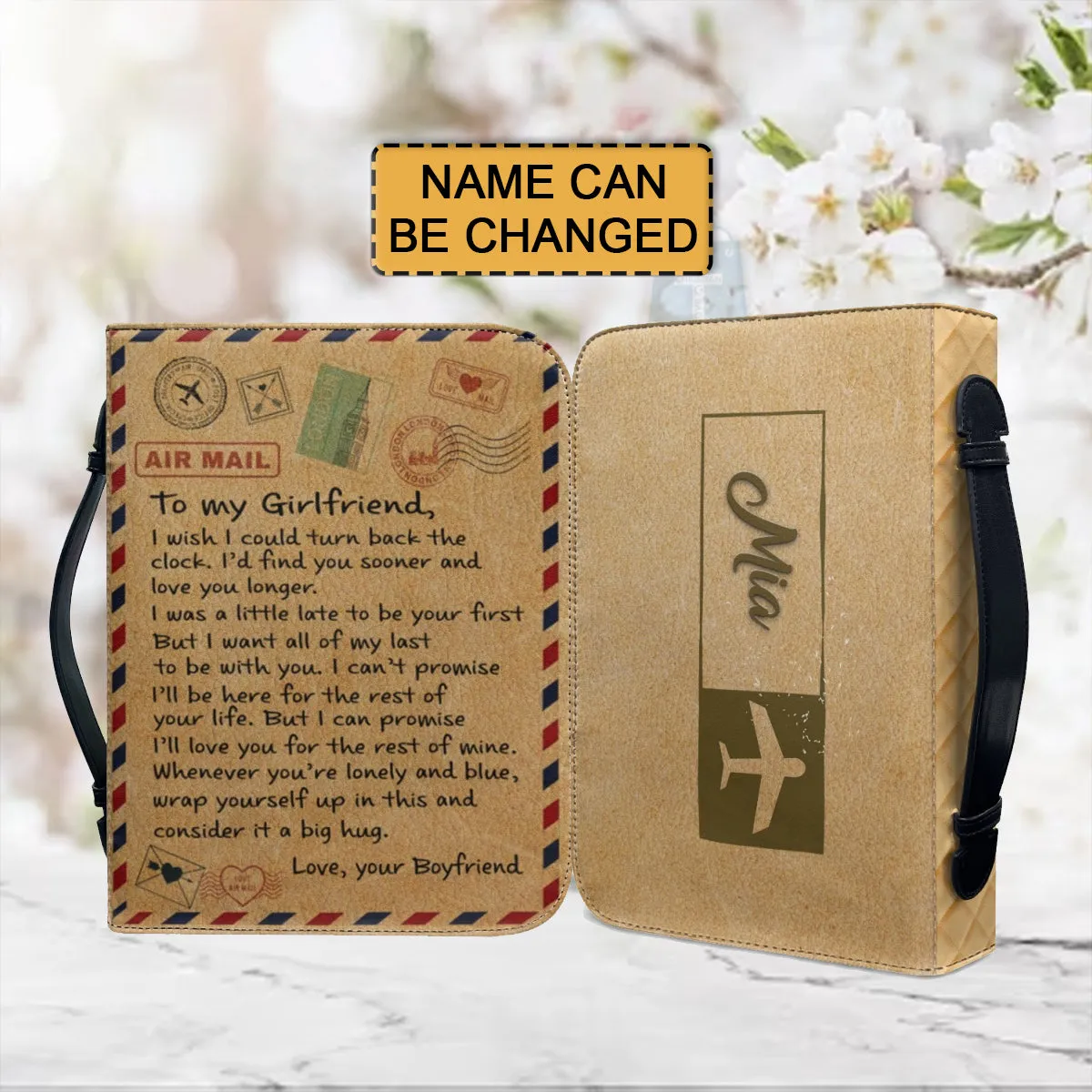Christianartbag Bible Cover, To My Girlfriend Bible Cover, Personalized Bible Cover, Gift For Girlfriend, Christian Gifts, CAB03081223.