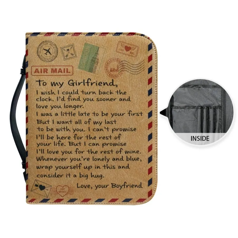 Christianartbag Bible Cover, To My Girlfriend Bible Cover, Personalized Bible Cover, Gift For Girlfriend, Christian Gifts, CAB03081223.