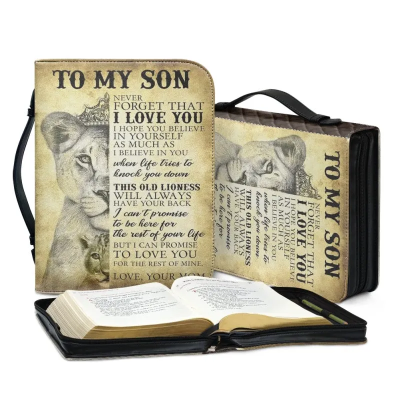 Christianartbag Bible Cover, To My Son From Mom Bible Cover, Personalized Bible Cover, Art Design Bible Cover, Christian Gifts, CAB02061223.