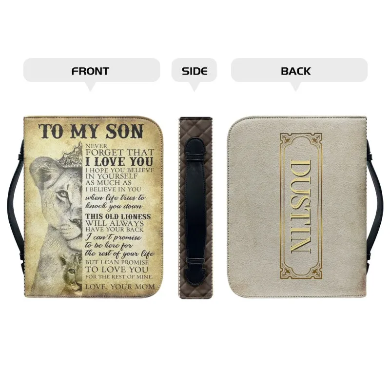 Christianartbag Bible Cover, To My Son From Mom Bible Cover, Personalized Bible Cover, Art Design Bible Cover, Christian Gifts, CAB02061223.