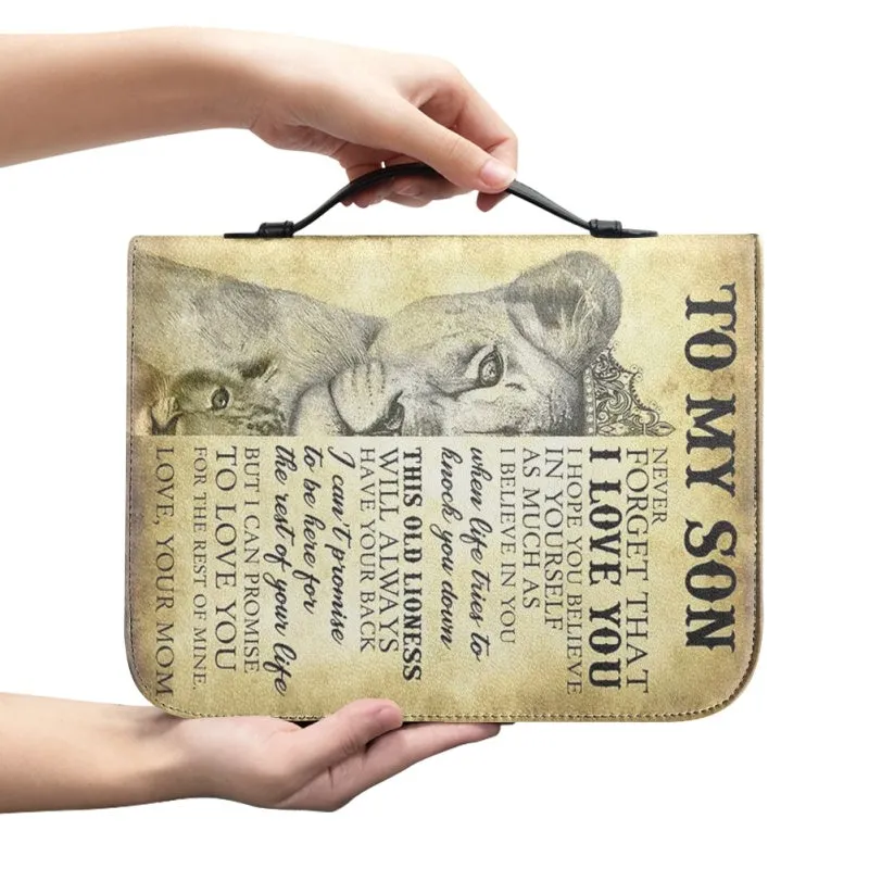 Christianartbag Bible Cover, To My Son From Mom Bible Cover, Personalized Bible Cover, Art Design Bible Cover, Christian Gifts, CAB02061223.