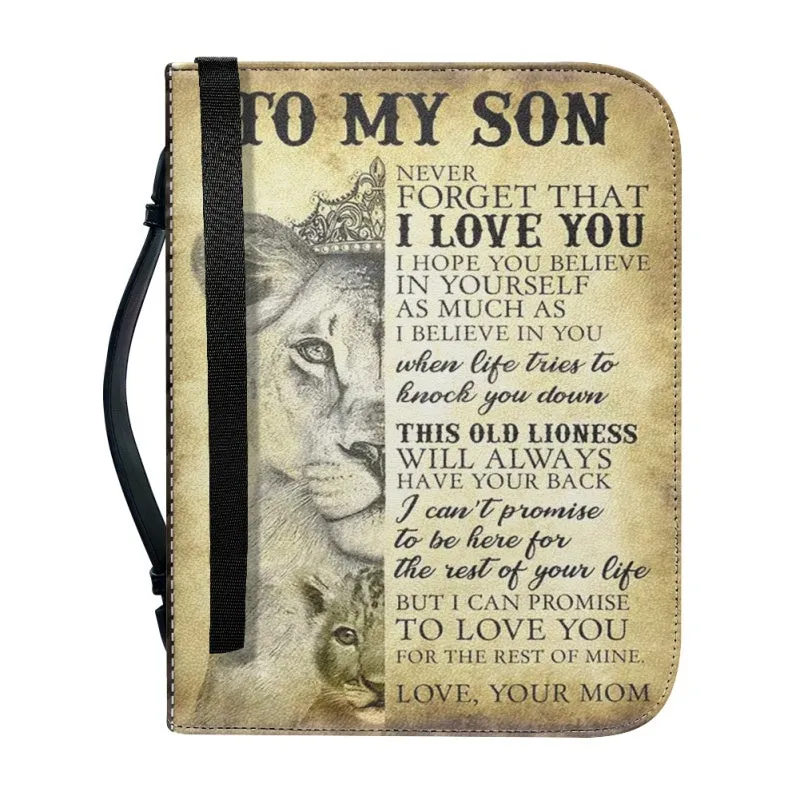 Christianartbag Bible Cover, To My Son From Mom Bible Cover, Personalized Bible Cover, Art Design Bible Cover, Christian Gifts, CAB02061223.