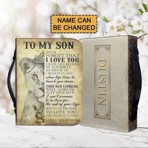 Christianartbag Bible Cover, To My Son From Mom Bible Cover, Personalized Bible Cover, Art Design Bible Cover, Christian Gifts, CAB02061223.