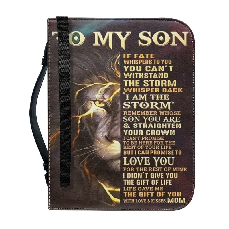 Christianartbag Bible Cover, To My Son From Mom Bible Cover, Personalized Bible Cover, Art Design Bible Cover, Christian Gifts, CAB06061223.