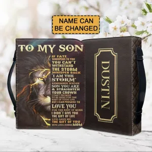 Christianartbag Bible Cover, To My Son From Mom Bible Cover, Personalized Bible Cover, Art Design Bible Cover, Christian Gifts, CAB06061223.