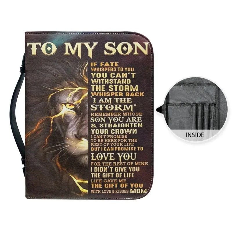 Christianartbag Bible Cover, To My Son From Mom Bible Cover, Personalized Bible Cover, Art Design Bible Cover, Christian Gifts, CAB06061223.