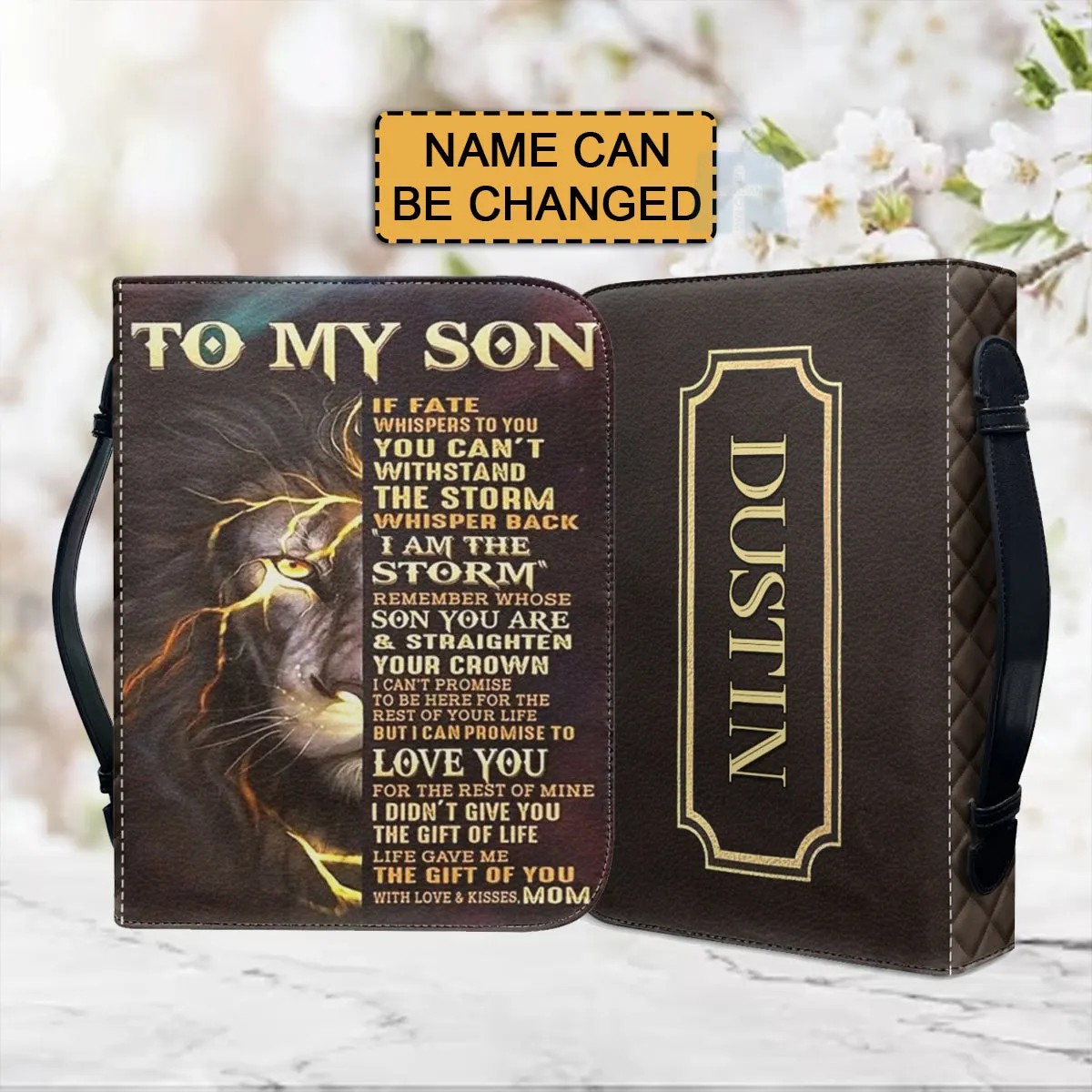 Christianartbag Bible Cover, To My Son From Mom Bible Cover, Personalized Bible Cover, Art Design Bible Cover, Christian Gifts, CAB06061223.