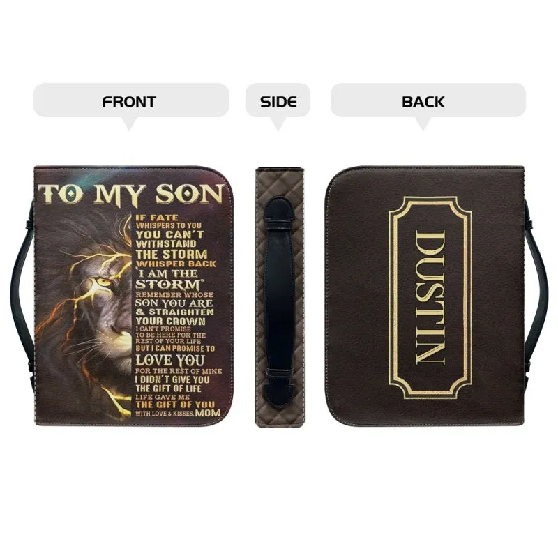 Christianartbag Bible Cover, To My Son From Mom Bible Cover, Personalized Bible Cover, Art Design Bible Cover, Christian Gifts, CAB06061223.
