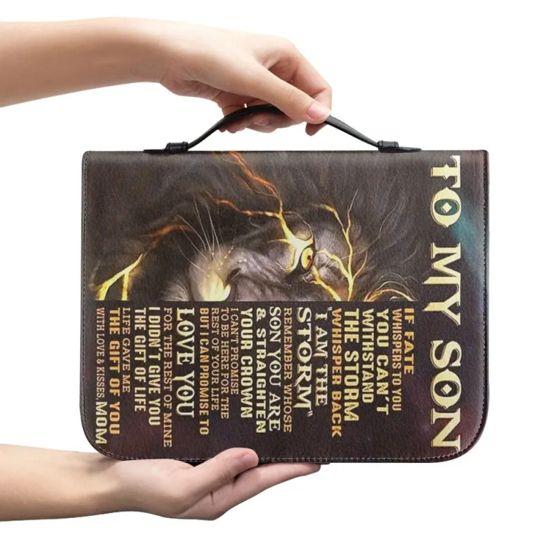 Christianartbag Bible Cover, To My Son From Mom Bible Cover, Personalized Bible Cover, Art Design Bible Cover, Christian Gifts, CAB06061223.