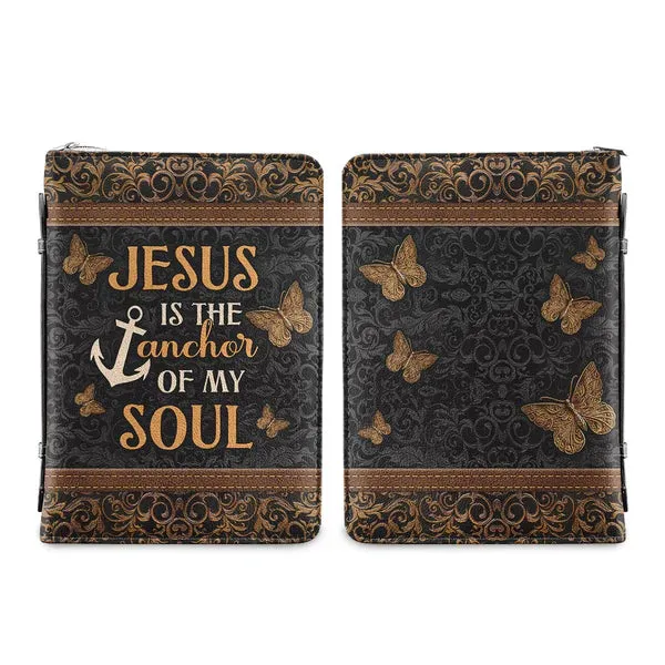CHRISTIANARTBAG Bible Covers - Jesus-Is-The-Anchor-Of-My-Soul-Bible-Cover - CABBBCV01280424.