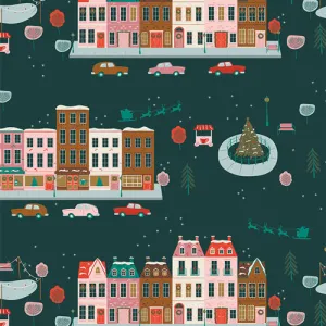 Christmas in the City Joyful Boulevard in Night by AGF Studio