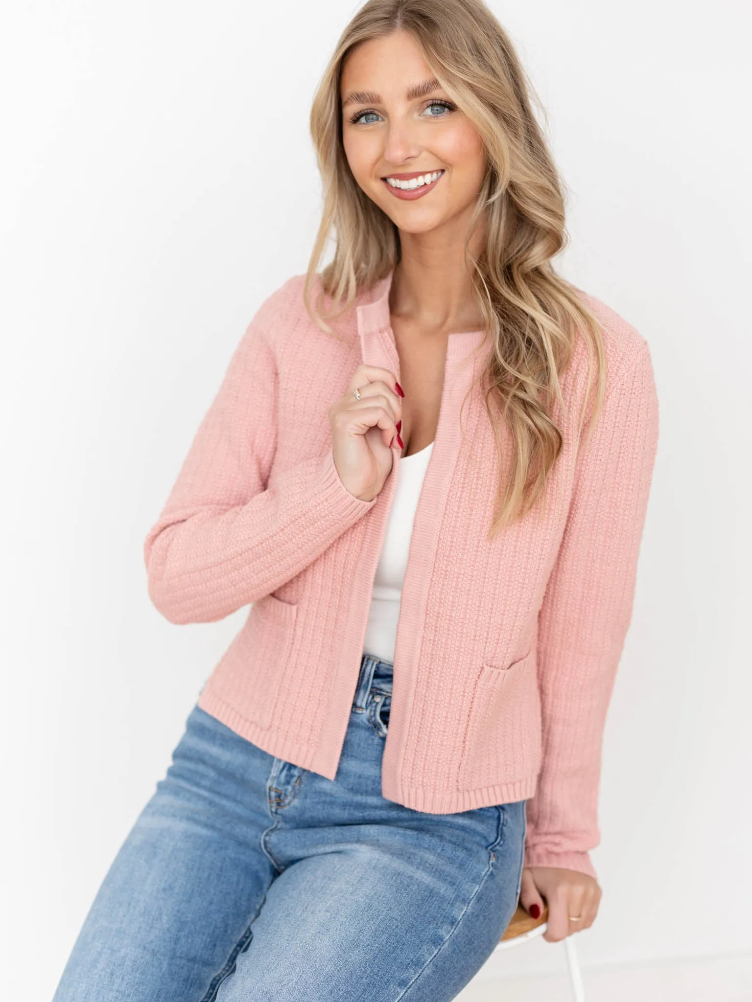 Chunky Knit Open Front Cardigan