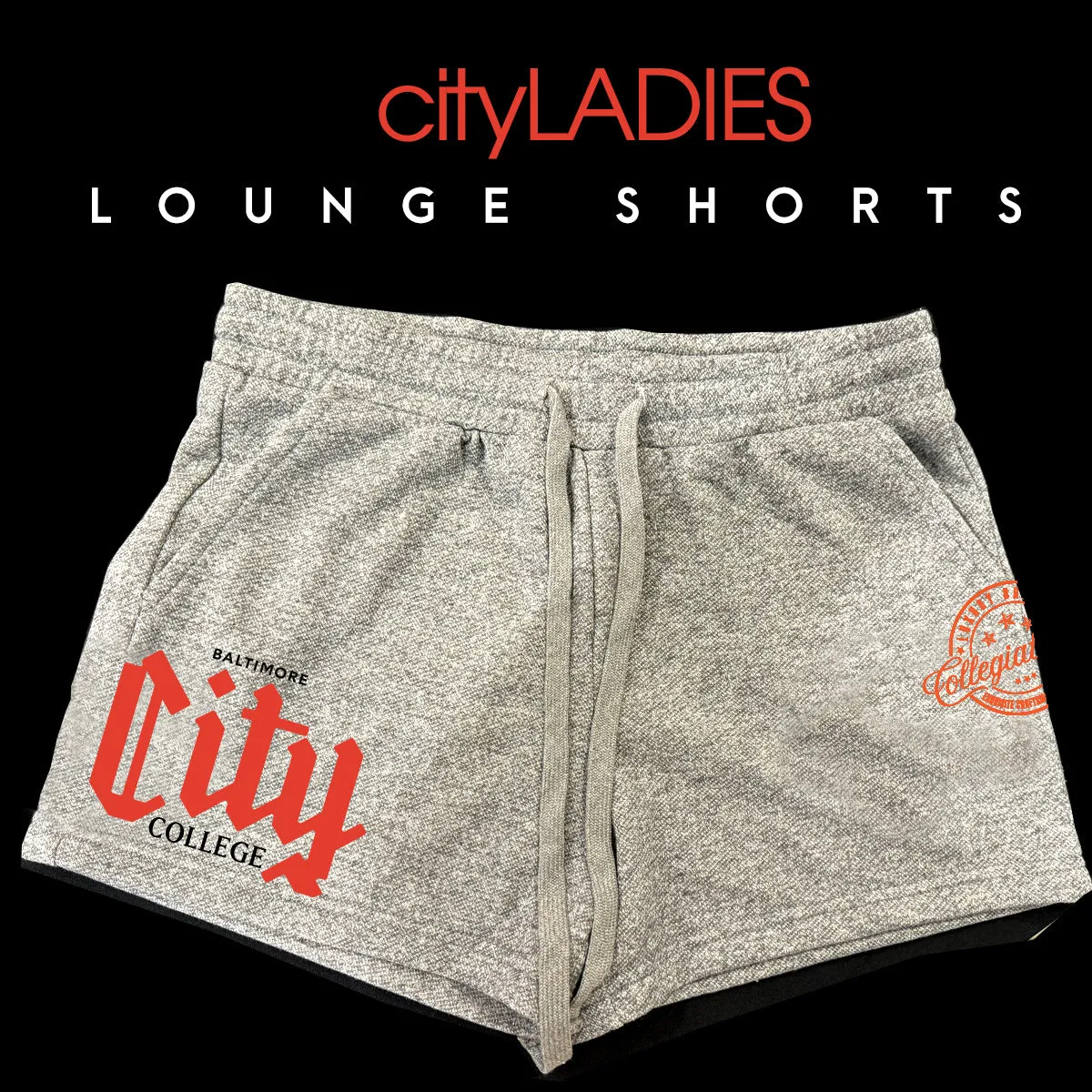 CITY COLLEGE | Ladies Gray Lounge Shorts (DK)