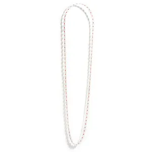 Classic Circles Ribbon Necklace~Red