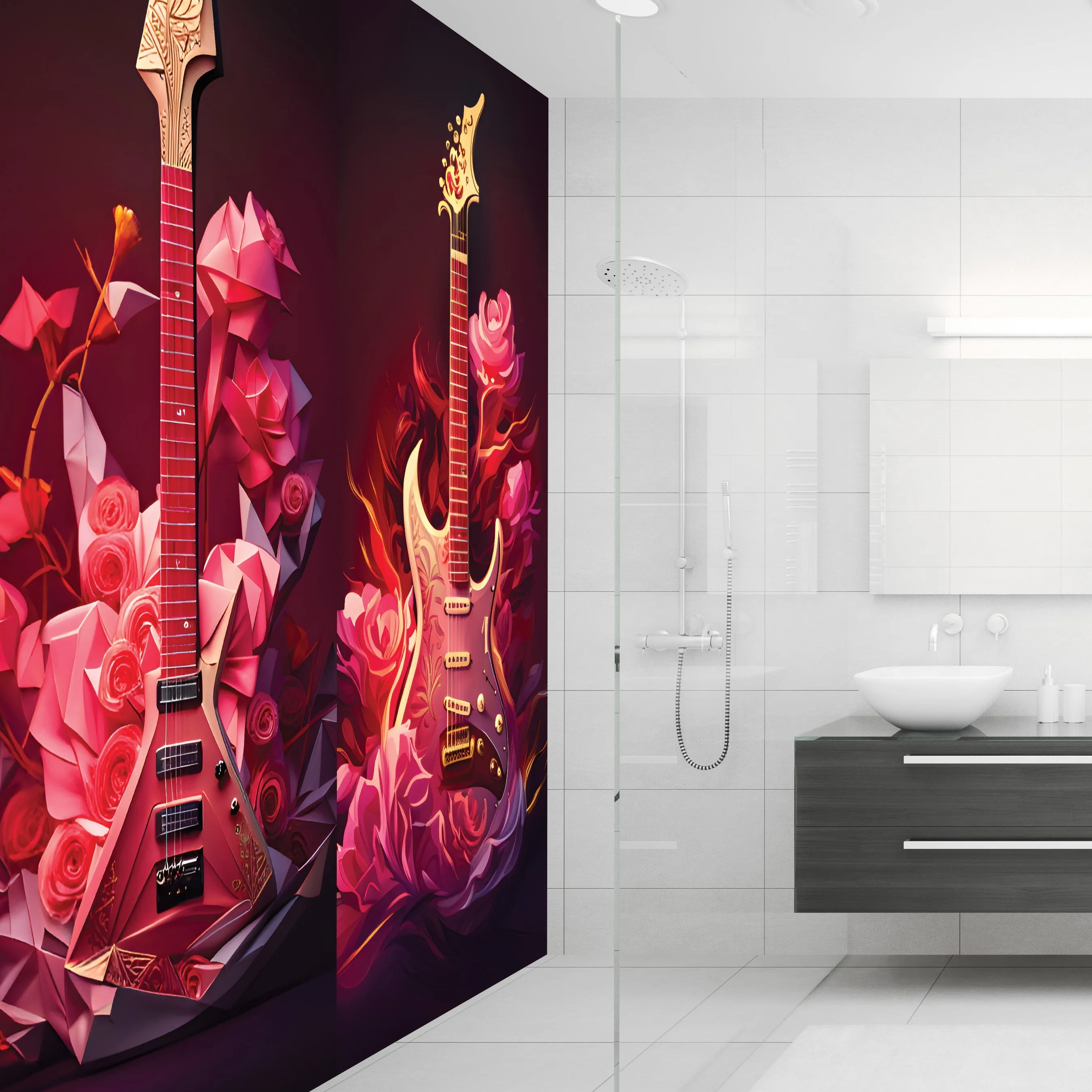 Classy Guitar Acrylic Wall Panels Home Decor Wall Panels 2440mmm x 1220mm