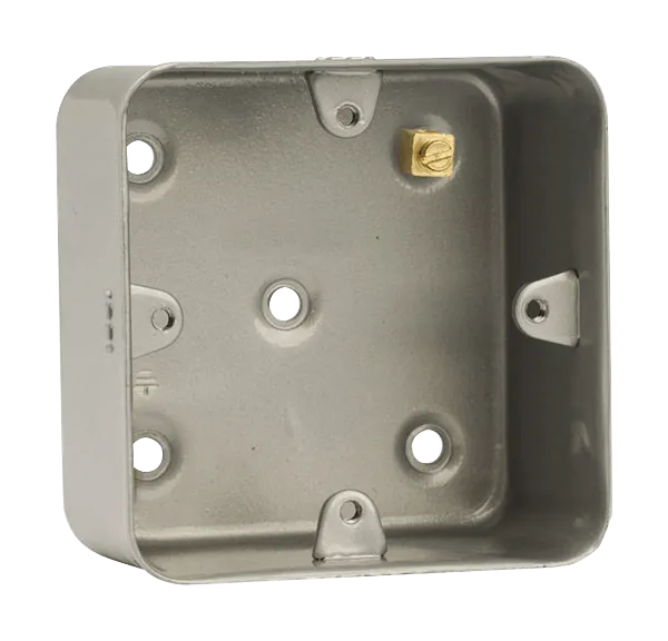 Click CL085 Metal Clad 1 Gang 40mm Deep Mounting Box (No Knockouts)