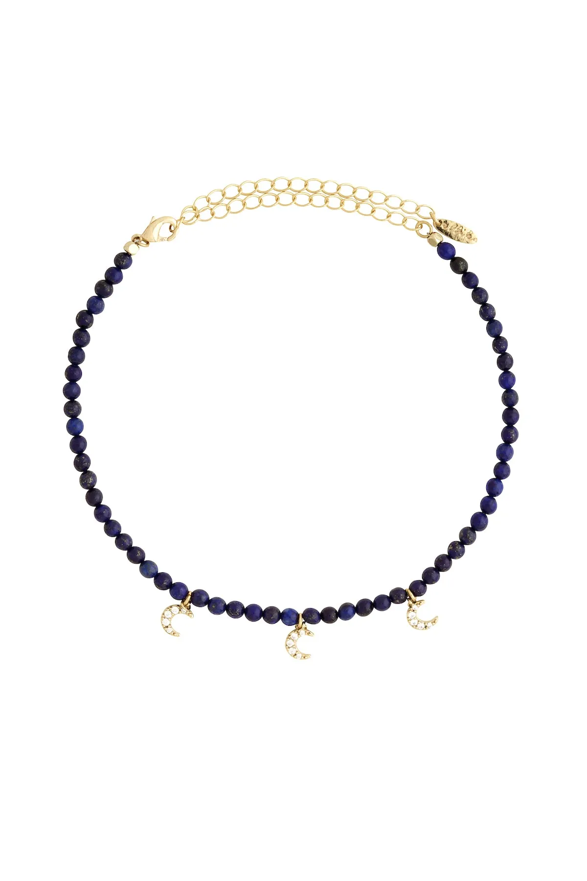 Cluster Must Have Choker in 18k Gold Plated and Lapis