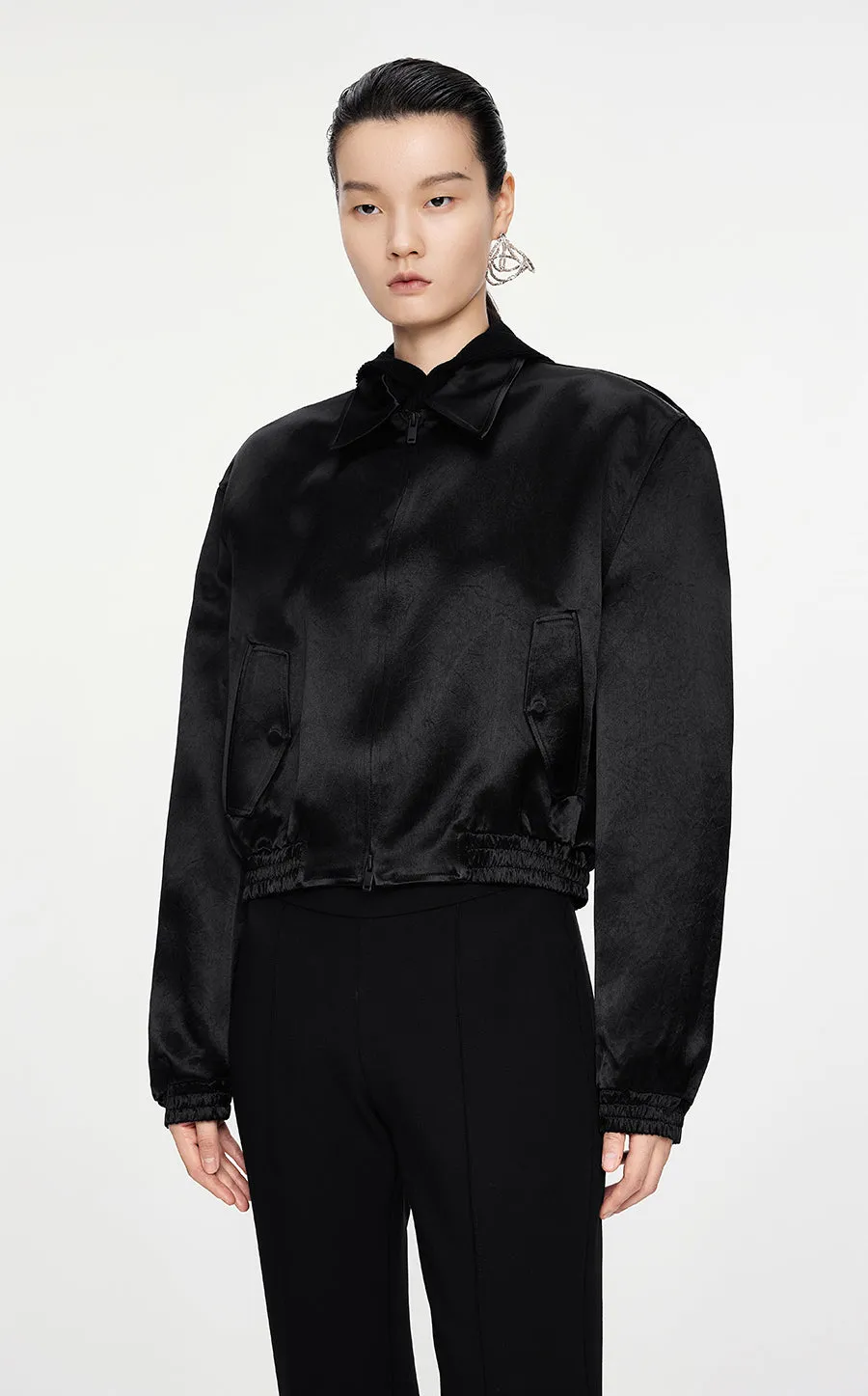 Coat / JNBY Relaxed Cropped Jacket