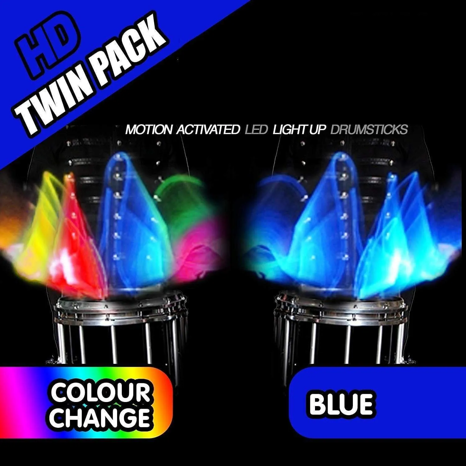 Color Changing Led Light Up Drum Sticks