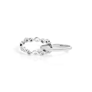 Connected Rolling Ring Bands with Diamonds