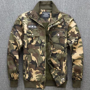 Cool Casual Cotton Camo Thick Men's Jacket