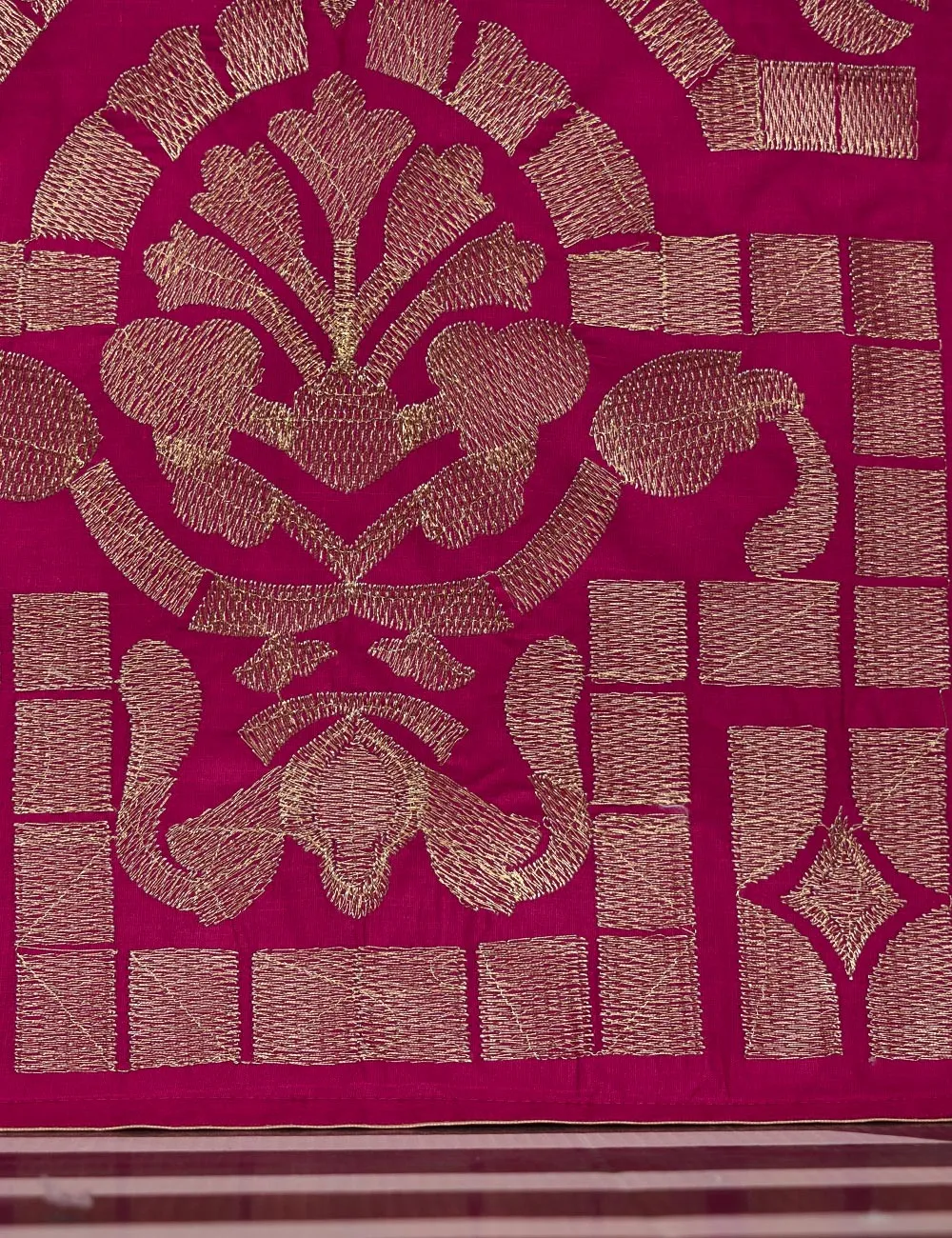 Cotton Embroidered Stitched Kurti - Nemesis (T20-057B-Fuchsia)