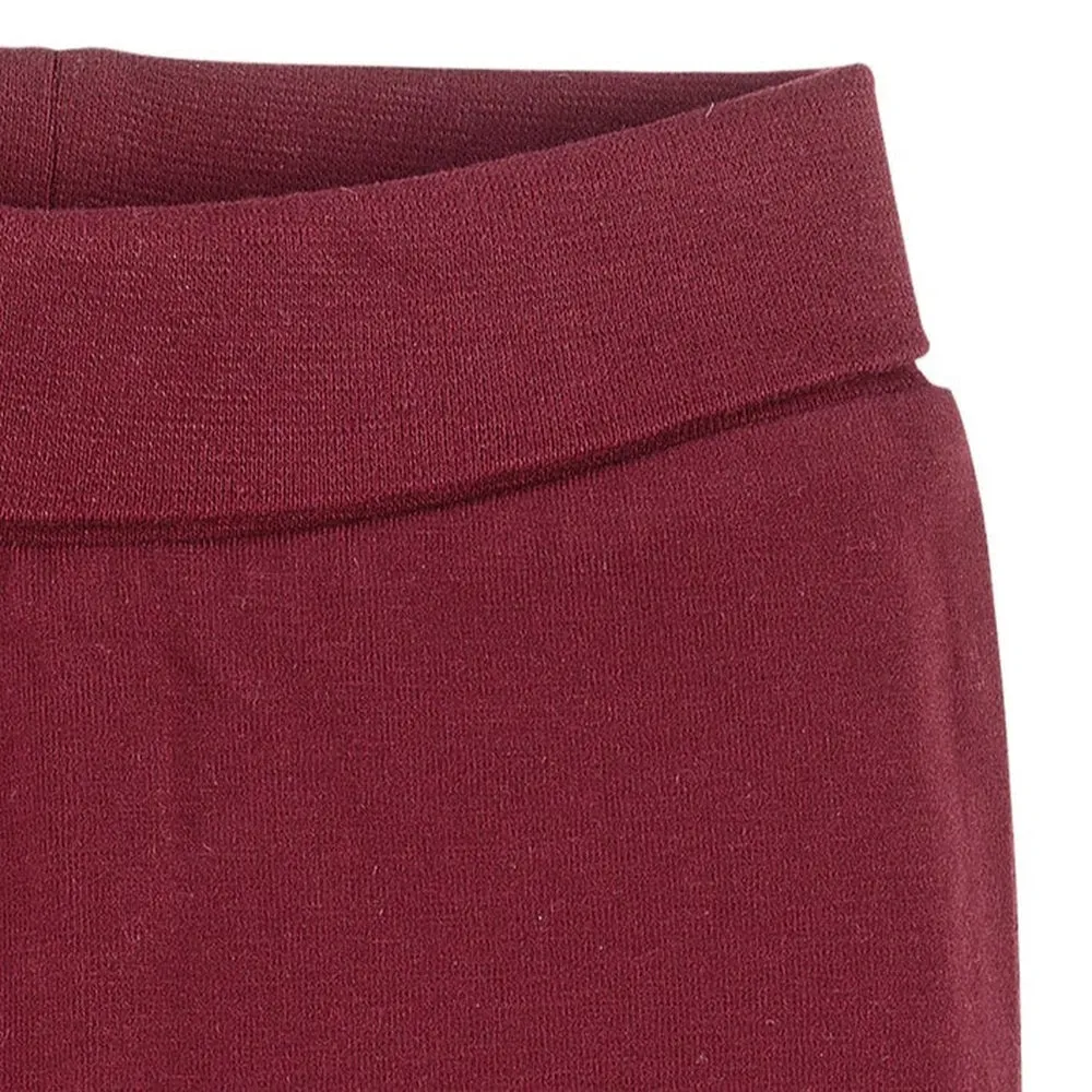 Cotton Jersey Trousers - Dark Red